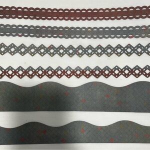 Creative Memories Decorative Border Strips - Red and Gray